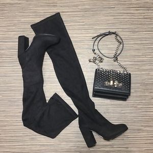 Asos Black Thigh High Boots